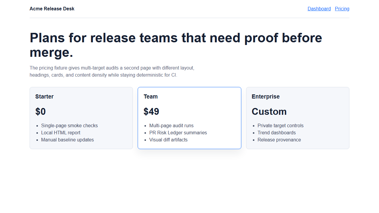 pricing Playwright screenshot